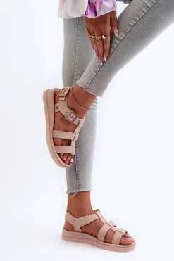 Pachnące Gładkie Sandały Damskie ZAXY NN285006 Jasnoróżowe