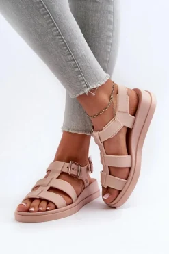 Pachnące Gładkie Sandały Damskie ZAXY NN285006 Jasnoróżowe