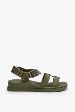 Pachnące Gładkie Sandały Damskie ZAXY NN285005 Zielone