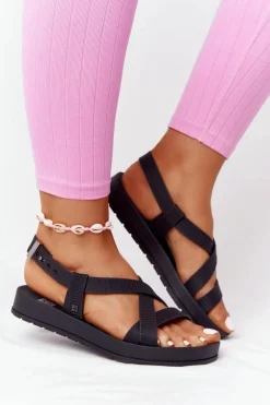 Pachnące Gumowe Sandaly Eco Friendly ZAXY HH285168 Czarne