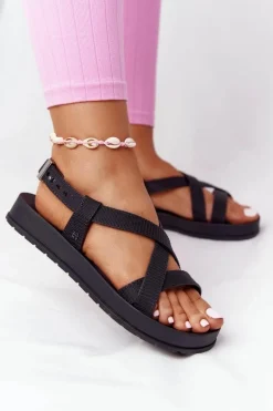 Pachnące Gumowe Sandaly Eco Friendly ZAXY HH285168 Czarne