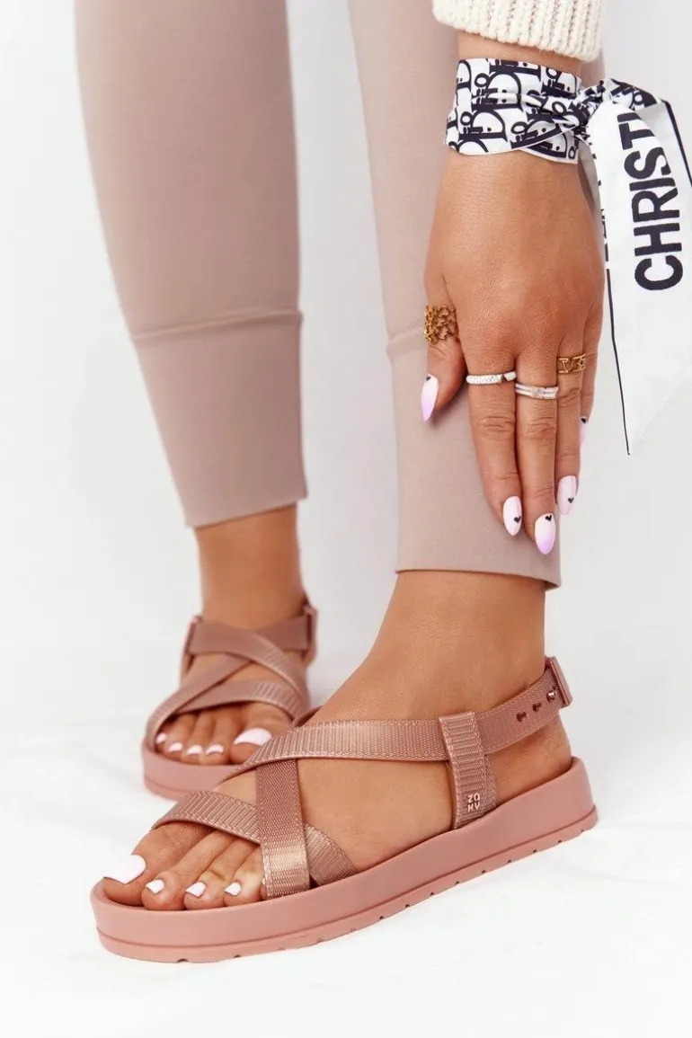 Pachnące Gumowe Sandaly Eco Friendly ZAXY HH285167 Nude