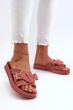 Pachnące Klapki Damskie Na Płaskiej Podeszwie ZAXY LL285097 Brudny Róż