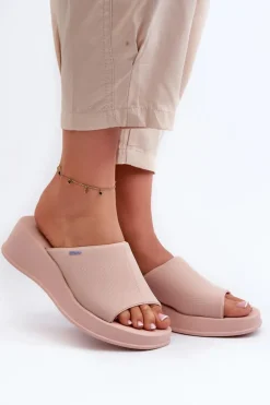 Pachnące Klapki Damskie Na Koturnie ZAXY LL285083 Jasnoróżowe