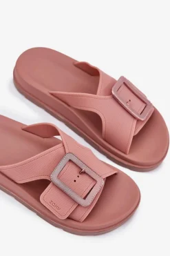 Pachnące Klapki Damskie Z Ozdobną Klamrą ZAXY RR285077 Brudny Róż