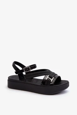 Pachnące Sandały Damskie Na Platformie ZAXY LL285064 Czarne