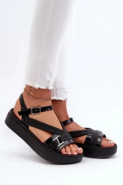 Pachnące Sandały Damskie Na Platformie ZAXY LL285064 Czarne