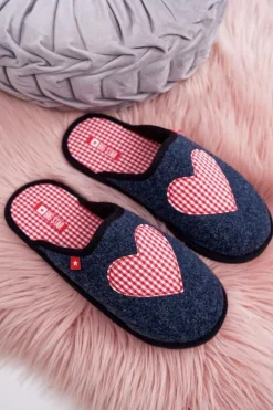 Papcie Damskie Domowe Big Star Granatowe D267800A