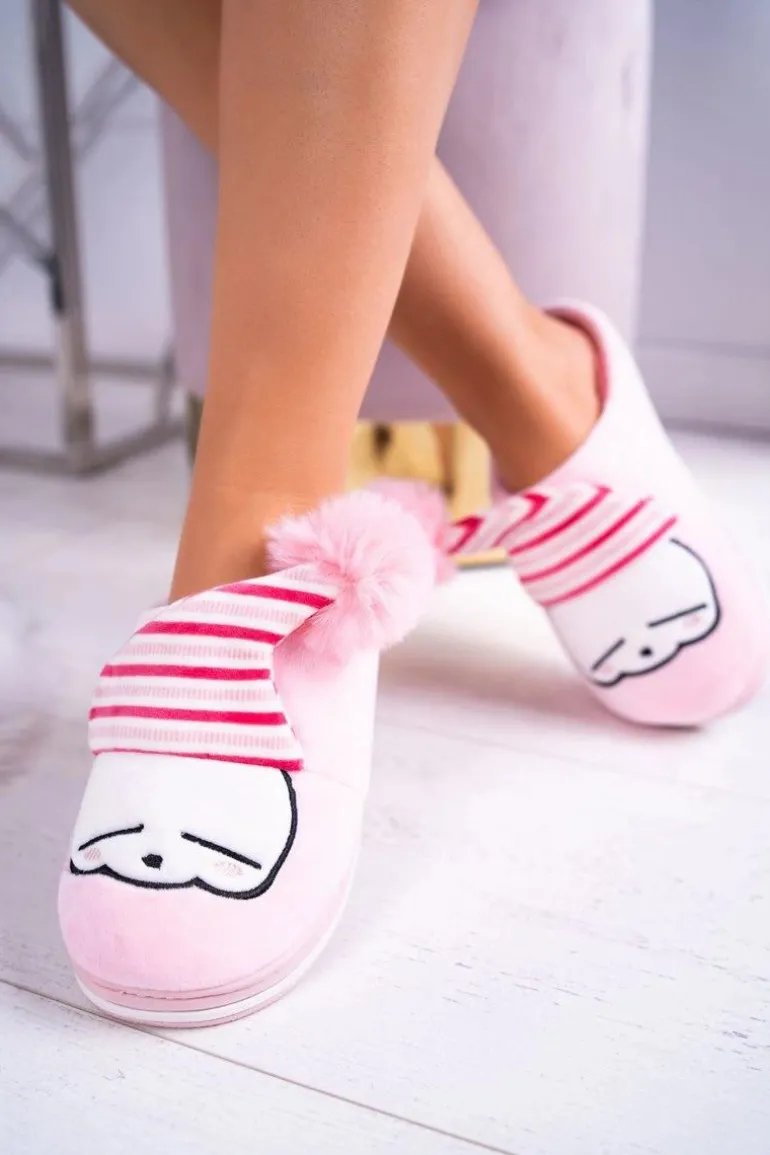 Papcie damskie Domowe Jasno Różowe Mashimaro