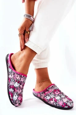 Papcie Klapki Befado Jednorożce 155D201 Różowe