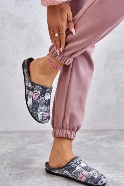 Papcie Klapki Befado Kotki 155D208 Szare