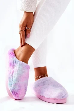 Papcie Ocieplane Futrzane Wielokolorowe Mecy