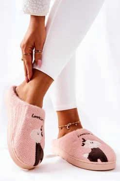 Papcie Ocieplane Renifer Jasnoróżowe Jilly