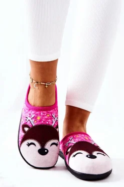 Papcie Ocieplane Renifer Różowe Taffy