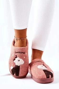 Papcie Ocieplane Renifer Ciemnoróżowe Jilly