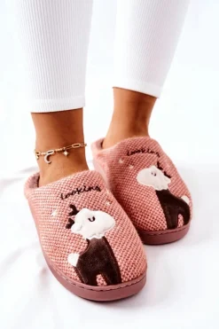 Papcie Ocieplane Renifer Ciemnoróżowe Jilly