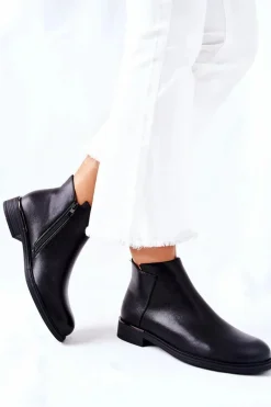 Płaskie Botki Ocieplane Sergio Leone BT511 Czarne