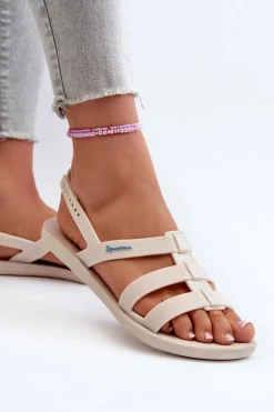 Płaskie Sandały Damskie 83516 Ipanema Style Sandal Fem Beżowe