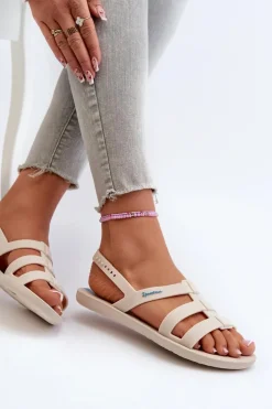 Płaskie Sandały Damskie 83516 Ipanema Style Sandal Fem Beżowe