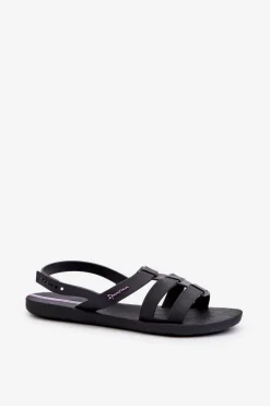 Płaskie Sandały Damskie 83516 Ipanema Style Sandal Fem Czarne