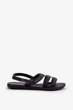 Płaskie Sandały Damskie 83516 Ipanema Style Sandal Fem Czarne