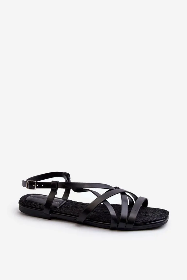 Płaskie Sandały Damskie Big Star NN274011 Czarne