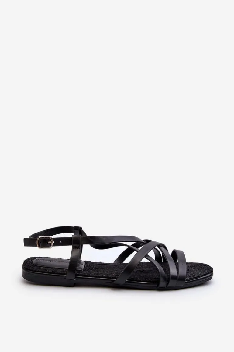 Płaskie Sandały Damskie Big Star NN274011 Czarne