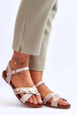 Płaskie Sandały S.Barski KV-5541-35 Nude