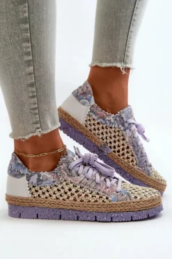 Półbuty Damskie Skórzane Maciejka 05897-05 Fioletowe