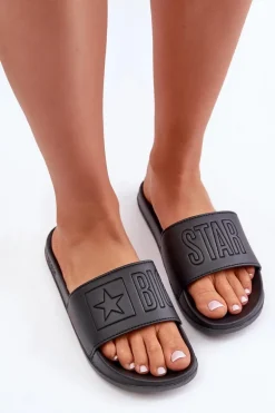 Piankowe Klapki Damskie Big Star OO274040 Czarne