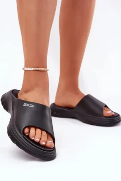 Piankowe Klapki Damskie Big Star RR274A577 Czarne