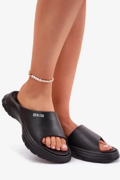 Piankowe Klapki Damskie Big Star RR274A577 Czarne