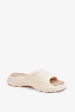 Piankowe Klapki Damskie Big Star RR274A579 Beżowe