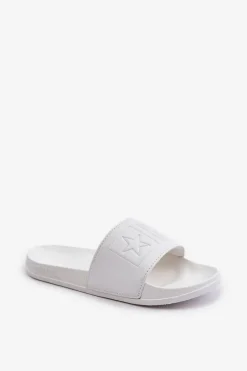 Piankowe Klapki Damskie Big Star OO274042 Białe