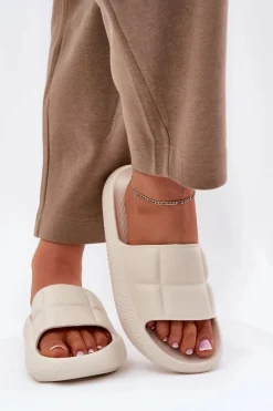 Piankowe Klapki Damskie LEE MAYA SLIDER WOMEN LOW 50251016 Beżowe