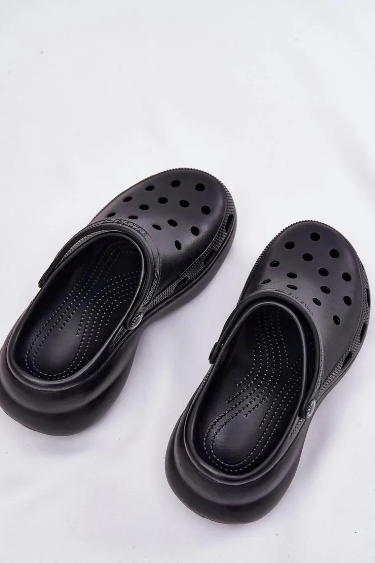 Piankowe Klapki Damskie Na Masywnej Podeszwie Big Star RR274A118 Czarne