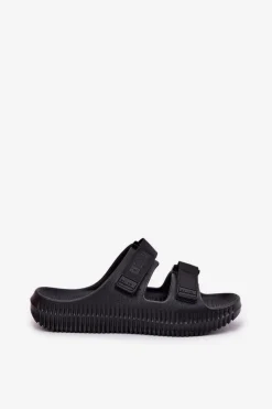 Piankowe Klapki Damskie Z Rzepami Big Star RR274A527 Czarne