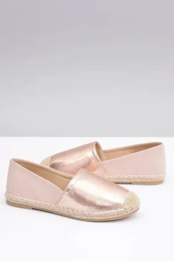 Różowe Damskie Wsuwane Espadryle Paoli