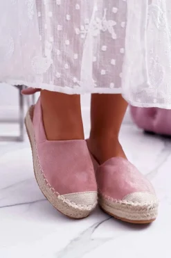 Różowe Espadryle Damskie Tenisówki Moriente