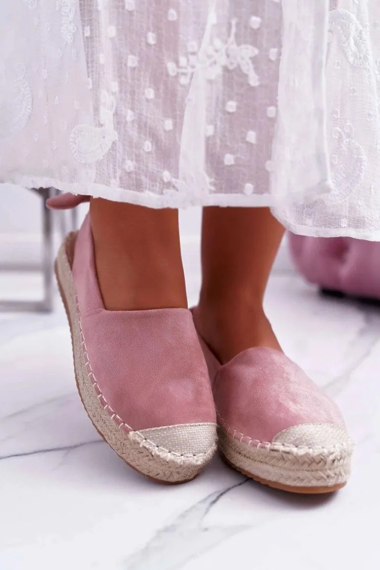 Różowe Espadryle Damskie Tenisówki Moriente