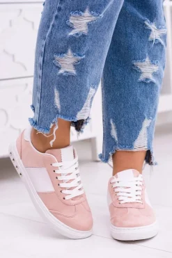 Różowe Trampki Tenisówki Bati