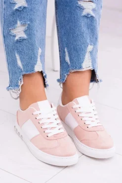 Różowe Trampki Tenisówki Bati