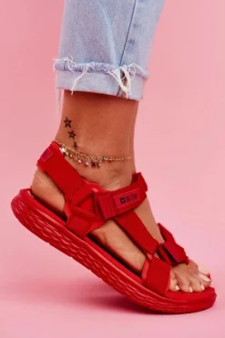 Sandały Damskie Big Star FF274A602 Czerwone