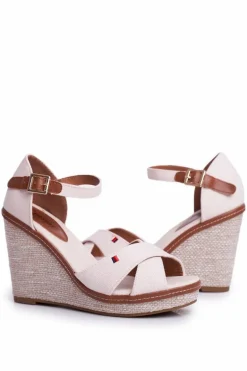 Sandały Damskie Na Koturnie Beżowe LaMane