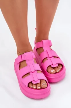 Sandały Damskie Na Platformie Fuksja Nitavelia
