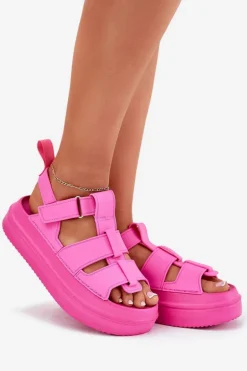 Sandały Damskie Na Platformie Fuksja Nitavelia