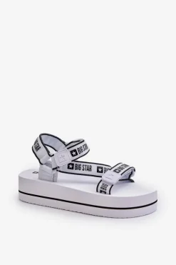 Sandały Damskie Na Platformie Big Star NN274A526 Białe