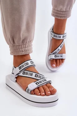 Sandały Damskie Na Platformie Big Star NN274A526 Białe