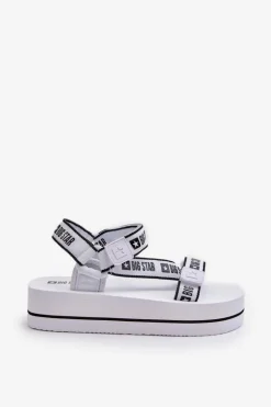 Sandały Damskie Na Platformie Big Star NN274A526 Białe