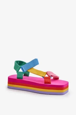 Sandały Damskie Na Platformie Multikolor Edireda